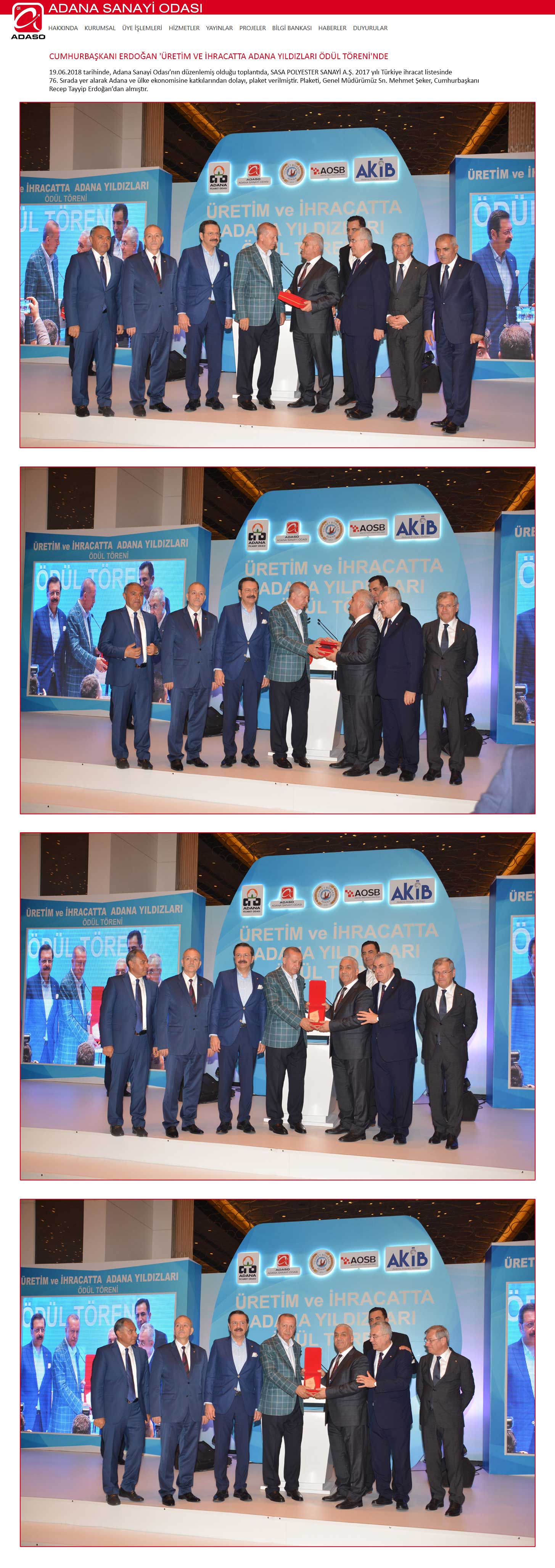 Blog yazısı Cumhurbaşkani Erdoğan "Üretim Ve Ihracatta Adana Yıldızları Ödül Töreni"ndeiçin resim
